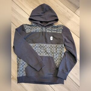Like New Coach Charcoal Signature Hoodie, L